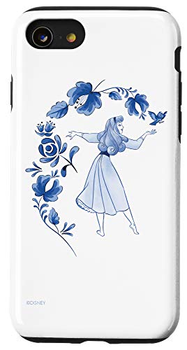 Iphone Se (2020) / 7 / 8 Disney Sleeping Beauty Princess Aurora Blue Floral Case #TOP7