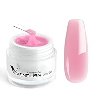 Vista 1 de VENALISA Gel Duro para Uñas, 50ml Gel de Uñas en Jelly Rosa Constructor, Gel de Extensión de Uñas, Fortalecedor de Polygel, Arte de Uñas, Manicura