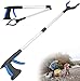 Senkora Pinzas Larga Alcanzar 81cm Herramienta de Captura Cabezal Giratorio de 360 ° Plegable Aluminio Pinza Telescopica Pinza Recoge Objetos Extensible Brazo Más Largo para Recoger Basura