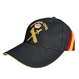 Durabol Gorra Guardia Civil Gorra de Béisbol con Cinta Bandera Española, 6 Paneles, 100% Algodón Peinado, Ajustable, para Deportes, Golf, Pádel, Tenis y Uso Diario (FR/ES, Letras, Talla única, Negro)