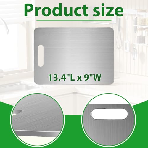 Tabla de cortar de acero inoxidable rectangular miniatura 6