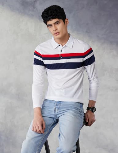 Image of Noble Monk Men's Polycotton Regular Fit Full Sleeves Polo T-Shirt
