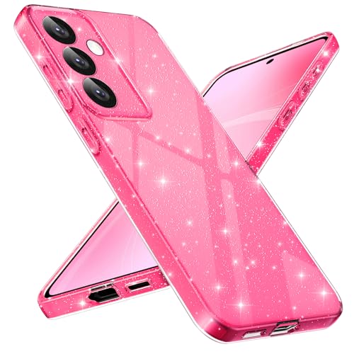Paitech für Samsung Galaxy A05s Hülle Glitzer Weiche TPU Silikon Handyhülle Dünne Flexible Stoßfeste Kratzfest Schutzhülle Frauen und Mädchen Bling Sparkle Case für Samsung A05s Rosa