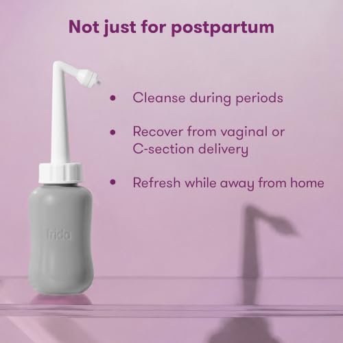 Frida Mom Upside Down Peri Bottle Sprayer for Postpartum Care w/ Bag, Gray - image 6