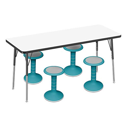 Image of Learniture Active Motion Stool Flexible Seating for School Classroom, Office or Home - 18 inch Seat Height - Teal (LNT-NUS450-TL-SO)