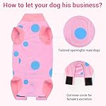 Weiche Hundebody Nach Op, Hundebody Nach Kastration Rüde Hündin, Einstellbar Body Hund Nach Op, Atmungsaktiv Op Body Hund für Haarausfall, Allergien, Anti-Lecken, Wundschutz (Rosa, S) – Bild 4