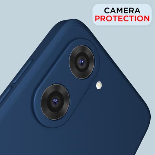 Image of Outlouders Back Cover for OnePlus Nord CE 5 5G | Camera Protection | Durable Soft Matte Silicone Bumper Case (Blue)