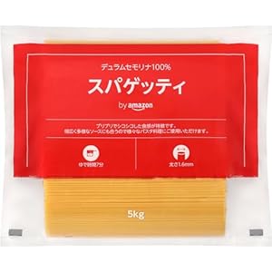 Happy Belly（By Amazon） スパゲッティ 1.6mm 5kg 1,381円（1,304円）！プライム会員は送料無料！