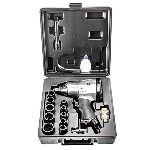 KIT Chave de Impacto Pneumática 1/2 Pol com Acessórios 17 Peças