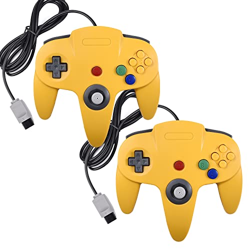Image of miadore 2 Pack Classic N64 Controllers, Retro N64 Gamepad Joystick Joypad for N64 System Home Video Game 64 Console