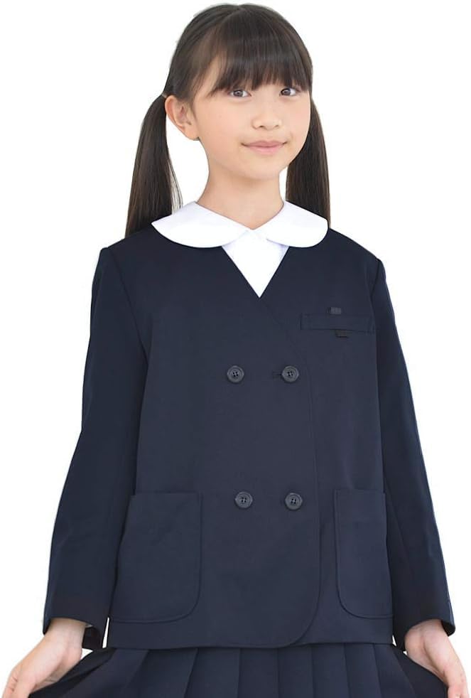 小学生イートン制服上着160A日本製濃紺ブレザー男女兼用ダブル■東レ推奨品通学服 小学生イートン制服上着160A日本製濃紺ブレザー男女兼用ダブル