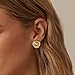 XIXINI Statement Earrings for Women, 14k Gold Plated Chunky Knot Earrings for Women Trendy Hypoallergenic Thick Chunky Round Stud Earrings Fashion Accessories Waterproof Womens Jewelry