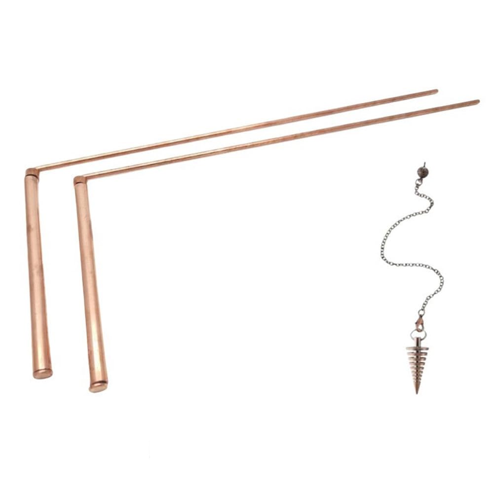 Ehwisbe For Psychic Divination Copper Dowsing Rod Set-Metal Detection& Finding Water& Minerals