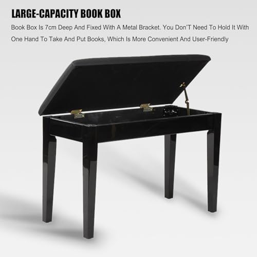 Banc de piano double resoud le manque de rangement pour partitions - 7