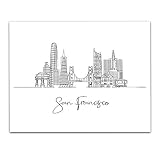 San Francisco, California City Skyline Landscape - United States Travel Adventures & Vacation Citysc