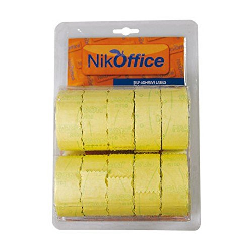 10 rotoli etichette per prezzatrici 26x16 (giallo