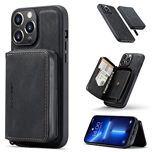 Étui portefeuille iPhone 13 Pro anti-chute avec coque magnétique