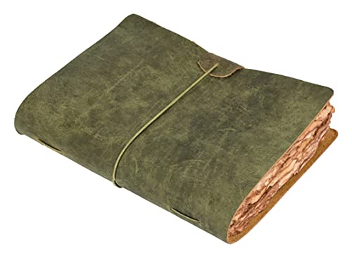 Leather Journal - Refillable Journal - Travel journal - Vintage Leather Bound Journal for Women Men- 8 X 6 inches - By Leather Village