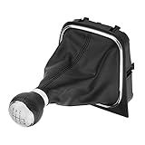 Yosoo Health Gear 6 Speed Car Gear Knob Gaiter Full Kit, Gear Shift Knob Lever Stick Gaitor Boot Cover for 6 MK5 MK6 2005-2014 with Ergonomic Design, Easy Installation, and Longterm Usage