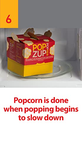 Popzup Popper - New Way To Microwave Popcorn | No Chemicals, Silicone, Plastic | Non-Gmo, Gluten Free, Eco-Friendly | Us Made & Grown | Equals 12 Large Microwave Popcorn Bags #TOP7