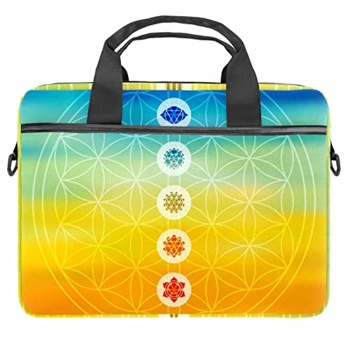 Sacoche ordinateur portable 13.3 14.5 bandoulière Fleur de vie