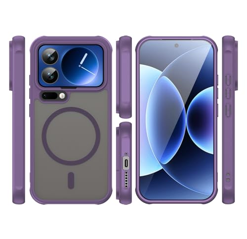 Image of Compatible with Xiaomi 17 Pro Case Cover,Compatible with MagSafe,Anti-Fall,Compatible with Xiaomi 17 Pro 5G 25098PN5AC Cell Protective Phone Case Purple