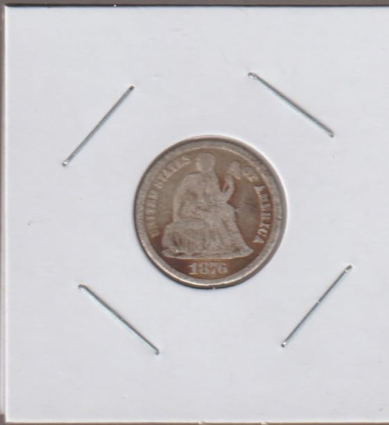 1876 CC Liberty Seated Dime, 90% Silver