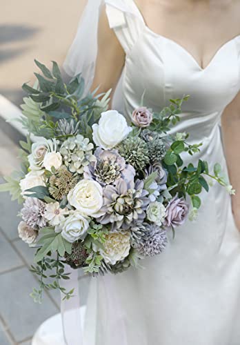 Serra Flora Artificial Flowers Combo Roses 25Pcs Silk Fake Flowers For Diy Wedding Bouquets Combo Gradual Change Centerpieces Arrangements Party Bridal Baby Shower Home Decorations (Purple) #TOP2