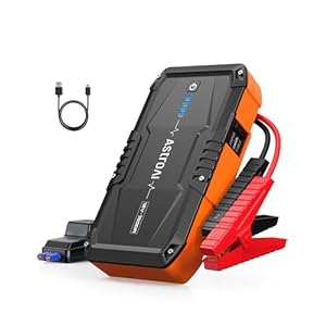 AstroAI S8 Automobile Battery Leap Starter, 1500A Leap Starter Battery Pack for As much as 6.0L Gasoline & 3.0L Diesel Engines, 12V Moveable Leap Field with 3 Modes Flashlight and Jumper Cable(Orange)