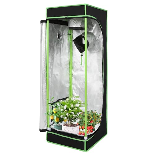 Daromigo Tienda de cultivo de 40 x 40 x 120 cm, armario de cultivo en casa, resistente a la luz y al agua, invernadero para plantas, tienda de cultivo reflectante Mylar con ventilación, caja de