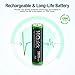Rechargeable AA Batteries with Charger, HiQuick 2800mAh High Capacity Double A Batteries 8 Counts with 8 Bay AA AAA Smart Battery Charger for Ni-MH Ni-CD, Fast Charging