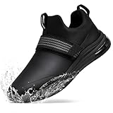 LARNMERN Men Chef Work Waterproof Non Slip Shoes Restaurant Food Service Slip-On...