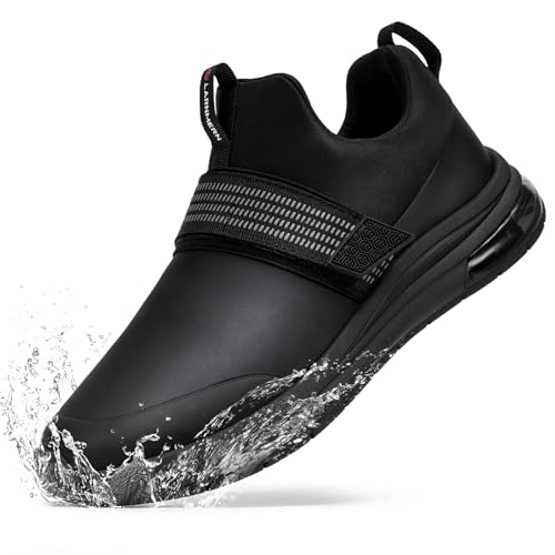 Image of LARNMERN Non Slip Work Boots for Mens Waterproof Chef Shoes