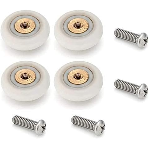 4X Replacement Shower Door Rollers/Runners/Wheels 19mm Diameter Cover