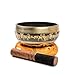 Tibetan Singing Bowl Set Brass - Master Healing Grade - Authentic Handcrafted Sound Bowl by Himalayan Bazaar