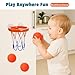 Bath Toys – Bathtub Basketball Hoop for Toddlers, Kids, Boys and Girls | 4 No-Hole Balls & Strong Suction Cups | Fun Basketball Bath Toy for Toddlers