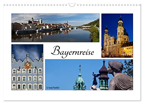 Bayernreise (Wandkalender 2023 DIN A3 quer), Calvendo Monatskalender