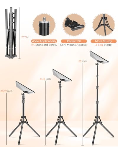 Image of Starlink Mini Tripod Mount, 3-Level Height & 360 Tilt, Stable for Camping