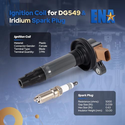 Image of Set of 6 Ignition Coil Pack Iridium Spark Plug 3.5 EcoBoost V6 Compatible with Ford F150 F-150 Flex Taurus Explorer Lincoln MKS MKT 2011 2012 2013 2014 2015 2016 2017 3.5L Turbo for DG549 SP534