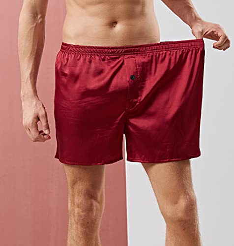Mens Satin Boxer Shorts Silky Underwear Silk Sleep Pajama Bottoms Silk Boxers for Men3