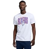 Game 7 x NBA Officially Licensed Men's Graphic Short Sleeve Lightweight Crew Neck Cotton T-Shirt, Philadelphia 76'ers, L, White
