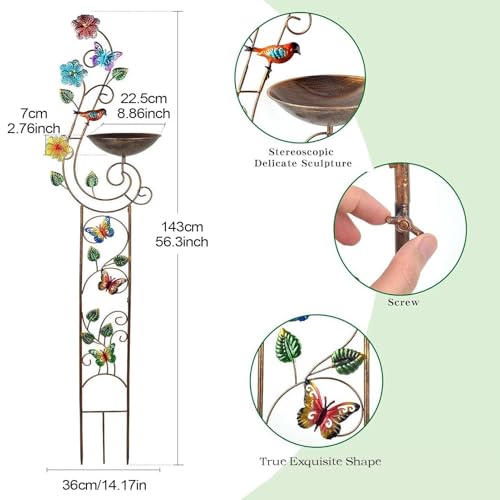 Bain d'oiseaux grand modèle pour contempler la nature depuis votre terrasse fleurie - 6