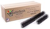 GutterBrush Gutter Guard for 5 Inch Gutters – 105 Ft DIY Leaf Filter Insert, 4.25' Diameter Gutter Protection Brush, Blocks Leaves & Debris, Alternative to Gutter Covers & Screens