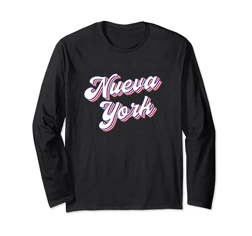 Nueva York New York City Boricua Dominicana Spagnolo Retro Maglia a Manica