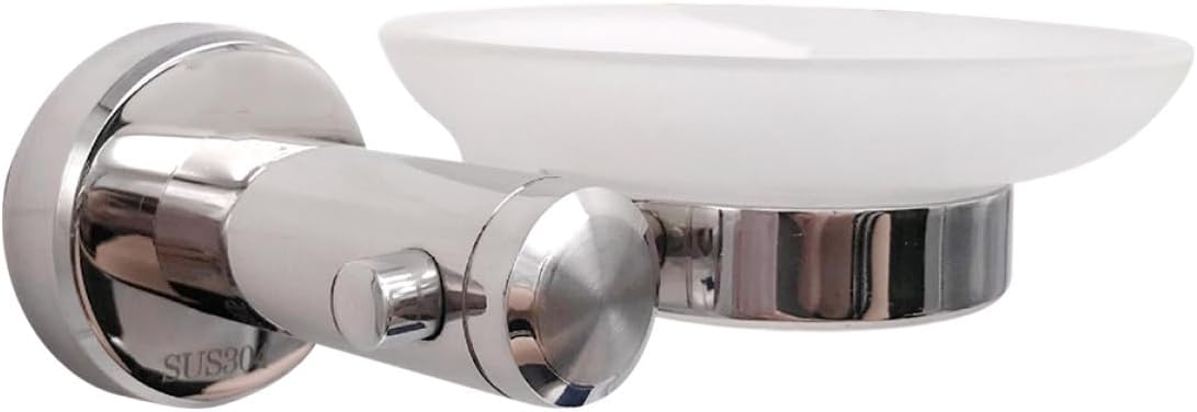 Stainless Steel Soap Dish Wall Mount Soap Holder 304 Stainless Steel Bathroom with Matte Tray for Home Shower Sink
