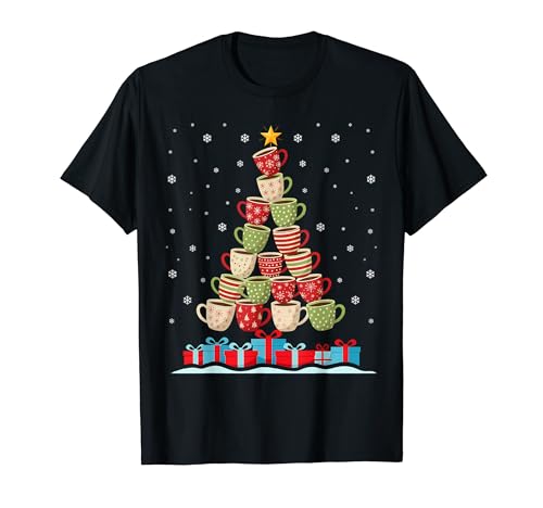 Christmas Tree Of Coffee Cups Winter Holiday Hot Cocoa Lover T�V���c