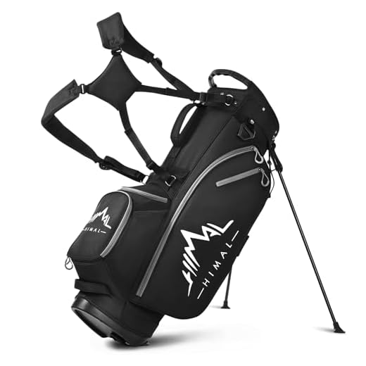 GoHimal 14-Way Golf Stand Bag, Golf Bag for Men with Stand- Lightweight & Durable Golf Club Bags for Men & Women （Black）