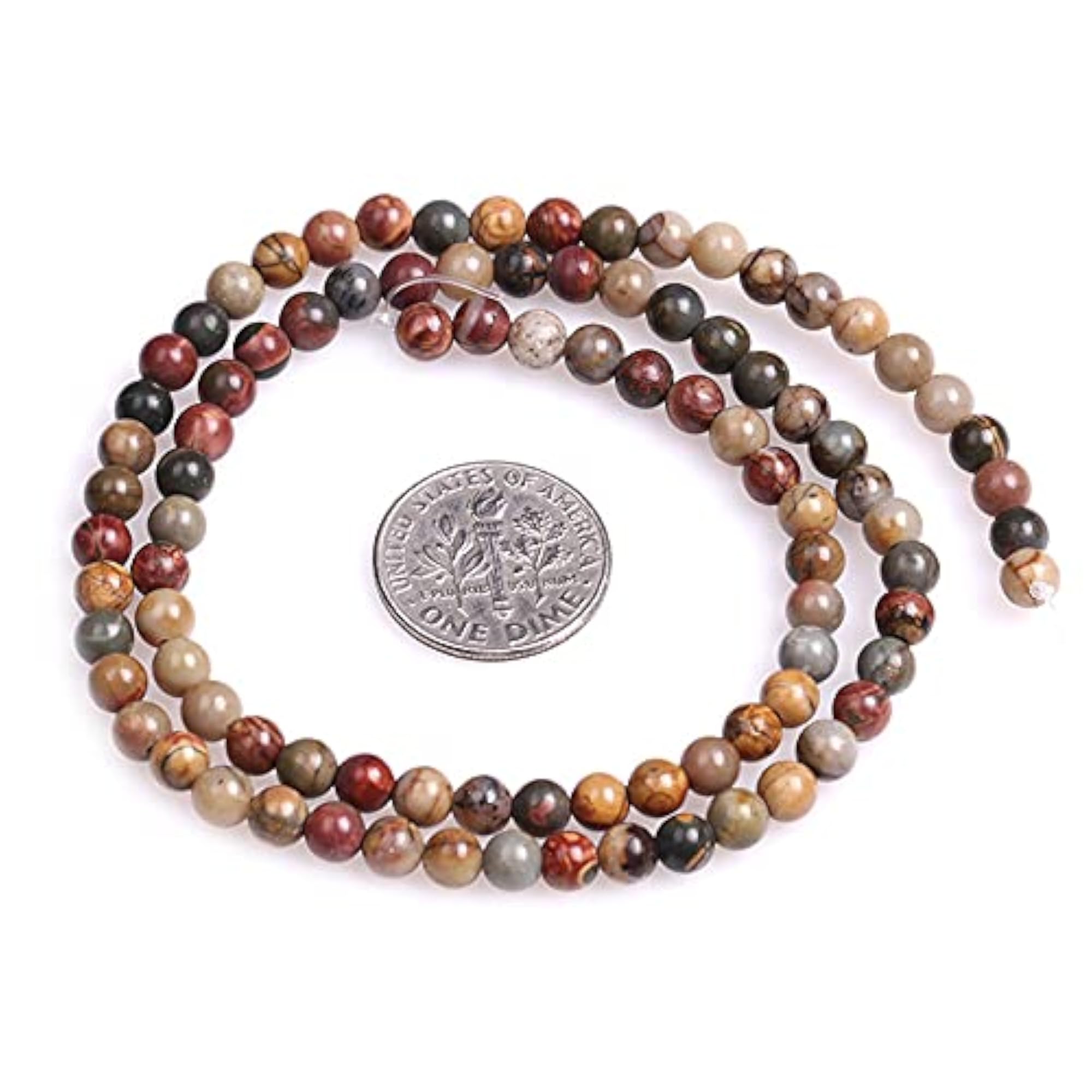 4mm Picasso Jasper Loose Beads for Jewellery Making