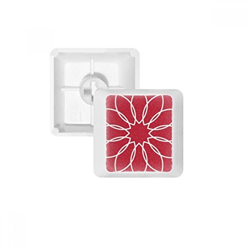 Keycaps PBT Motif Lotus Blanc sans Marquage Antireflet Profil OEM R1