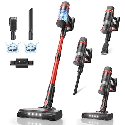TRDIOL Cordless Vacuum Cleaner, 560W/48KPa/70Mins Vacuum Cleaners for Home,Self-Standing Stick Vacuum with Smart Touch Screen,Rechargeable Lightweight Vacuum for Pet Hair,Carpets, Hard Floors